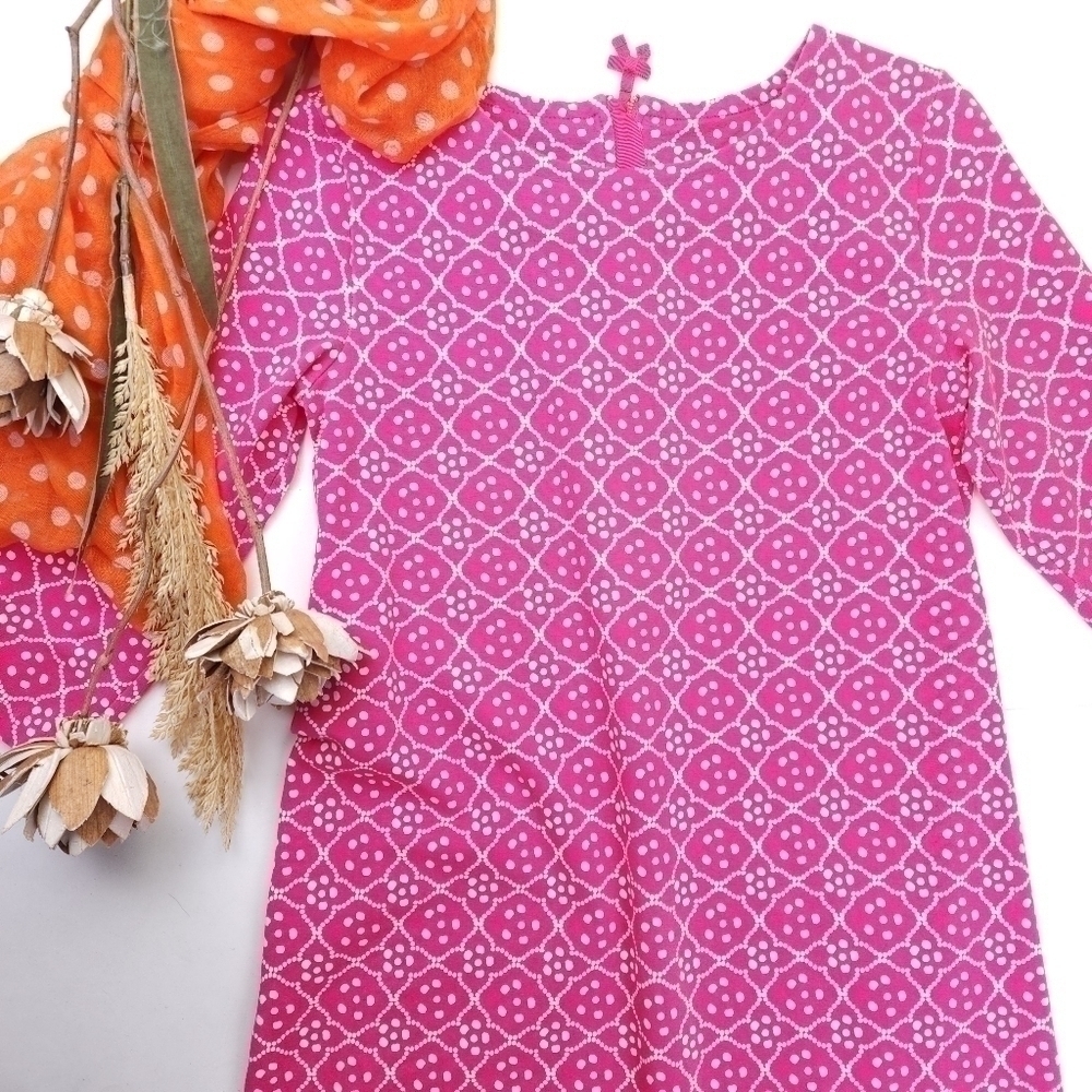 Vineyard Vines Pink White Teen Girls Dress Sz 16 ( XL ) - Picture 7 of 11